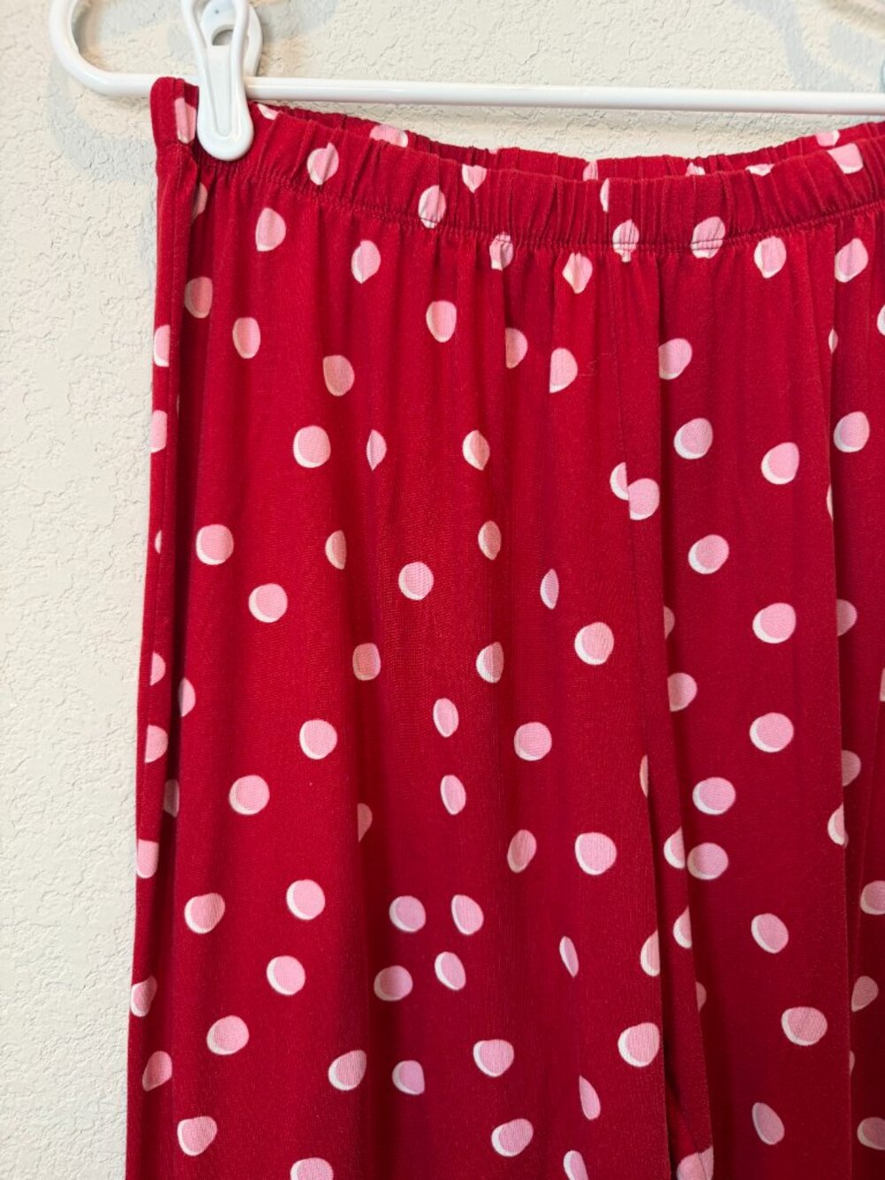 Kate Spade Red Pink Polka Dot Pajama Set Size XL - Picture 8 of 11